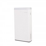 Wholesale 10000 mAh Flashlight LED Light Portable Charger External Battery Power Bank (White)